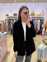 Blazer ikks noir velours épais T.36 04/06