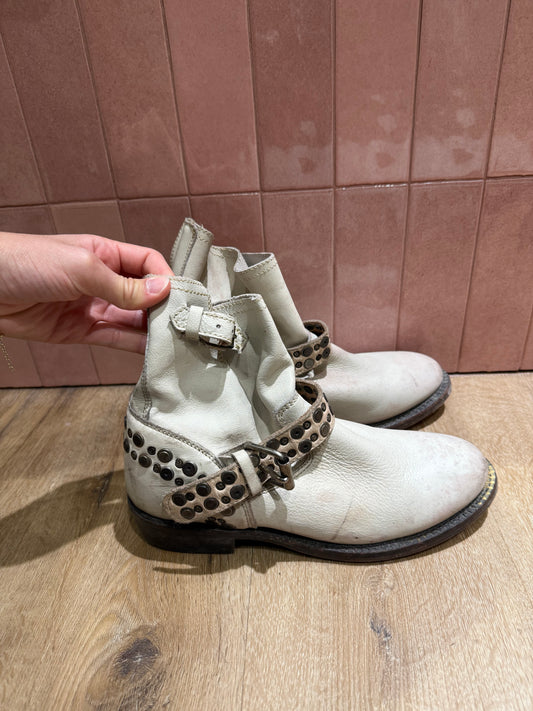 Bottines Beige cuir ASH 40
