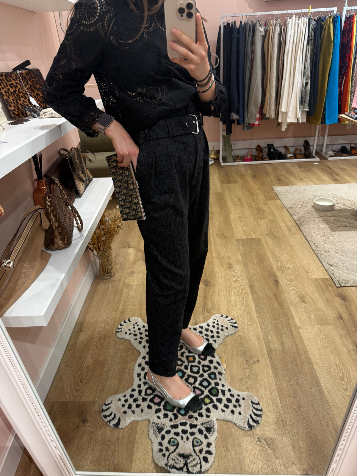 Pantalon en laine gris IRO T.36 25/06