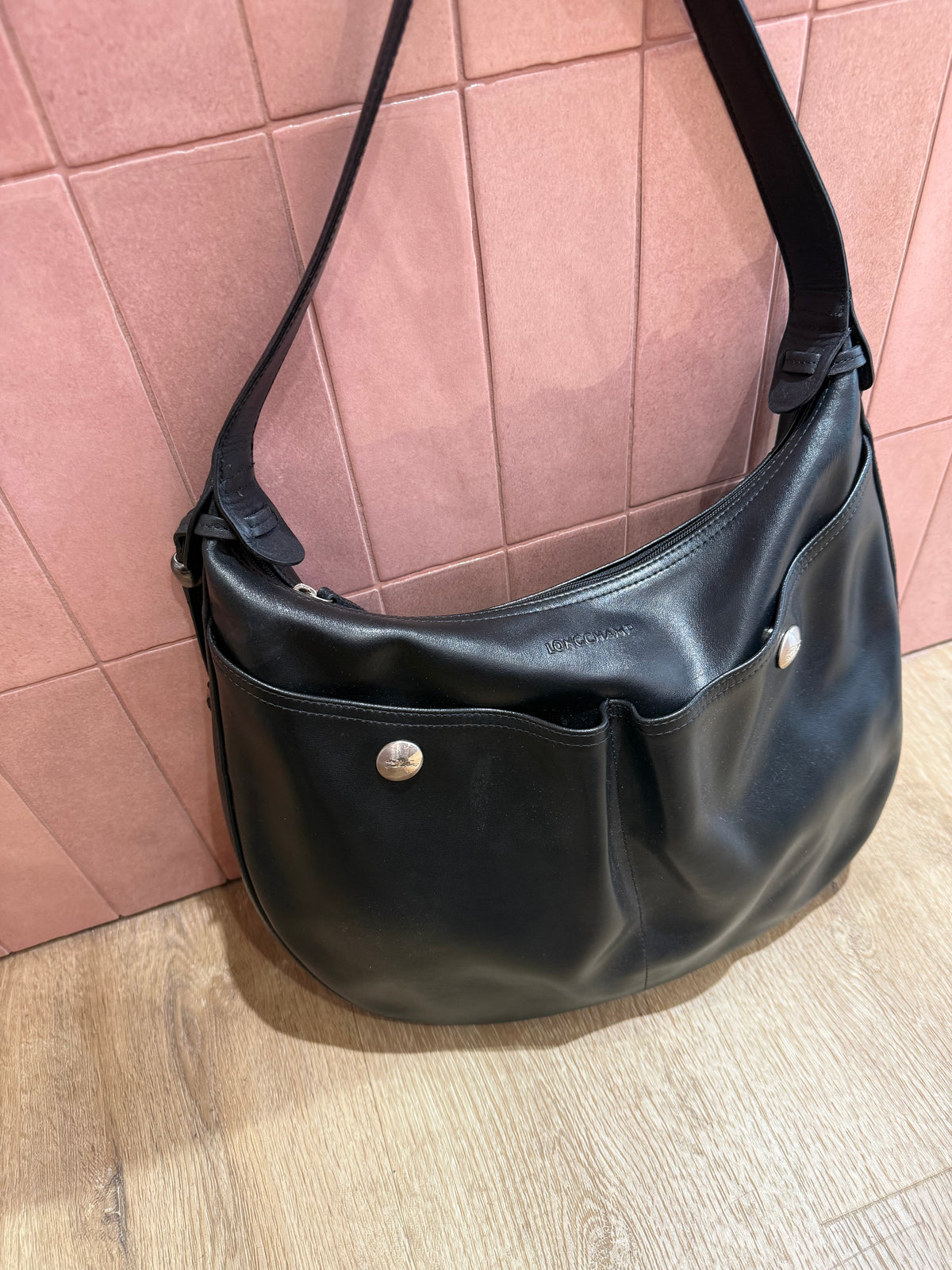 Sac Longchamp cuir noir