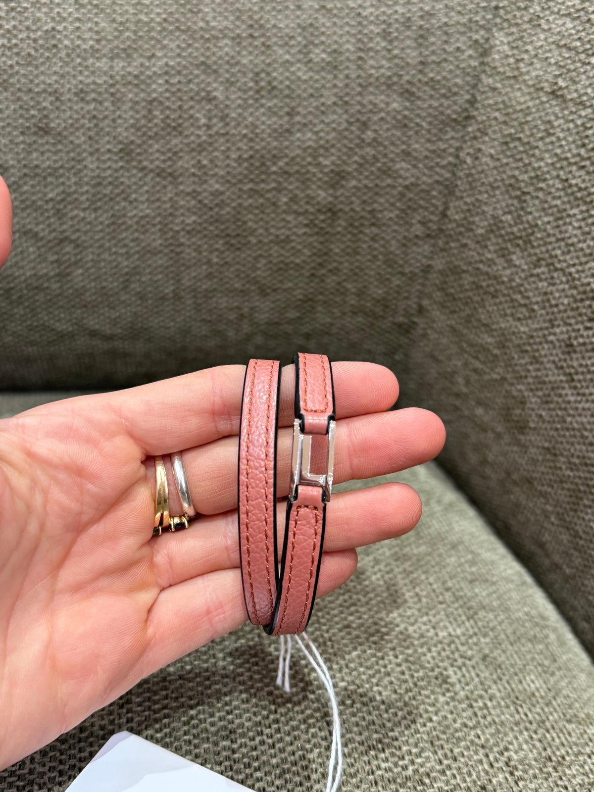 Bracelet en cuir rose lancel 13/06