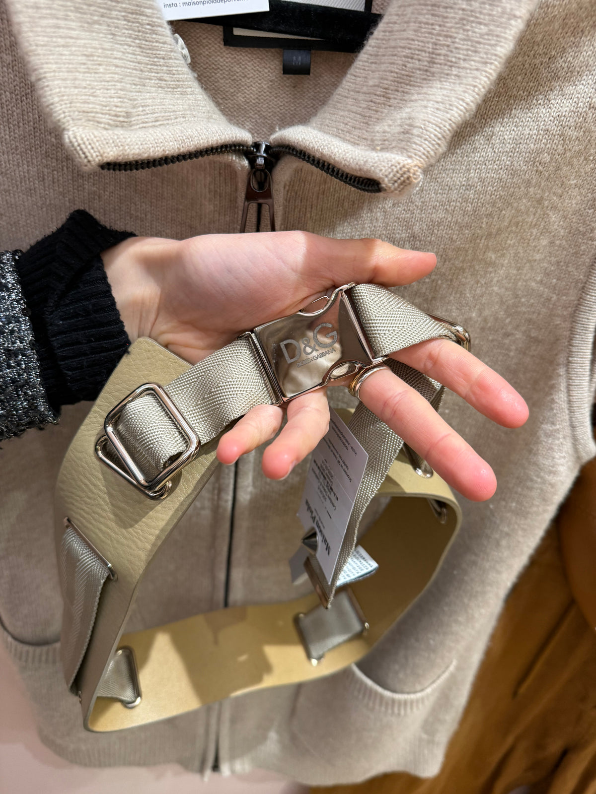 Ceinture Dolce & Gabbana beige T.90