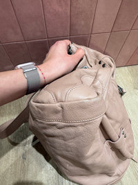 Sac en cuir Sabrina rose