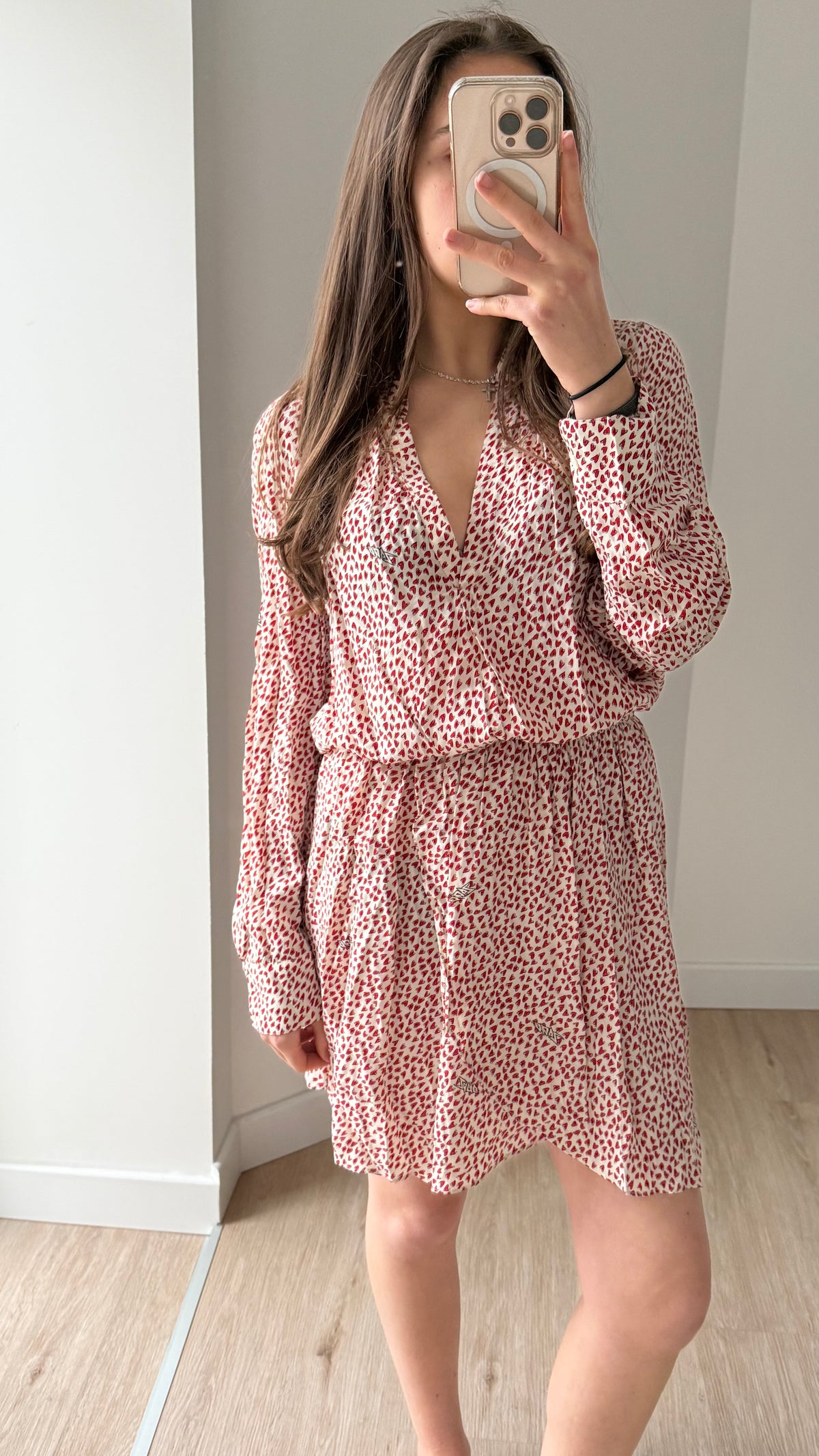 Robe beige & rouge cœur Zadig & Voltaire T.M