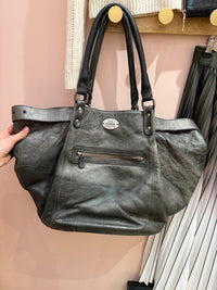 Sac IKKS gris cuir TU