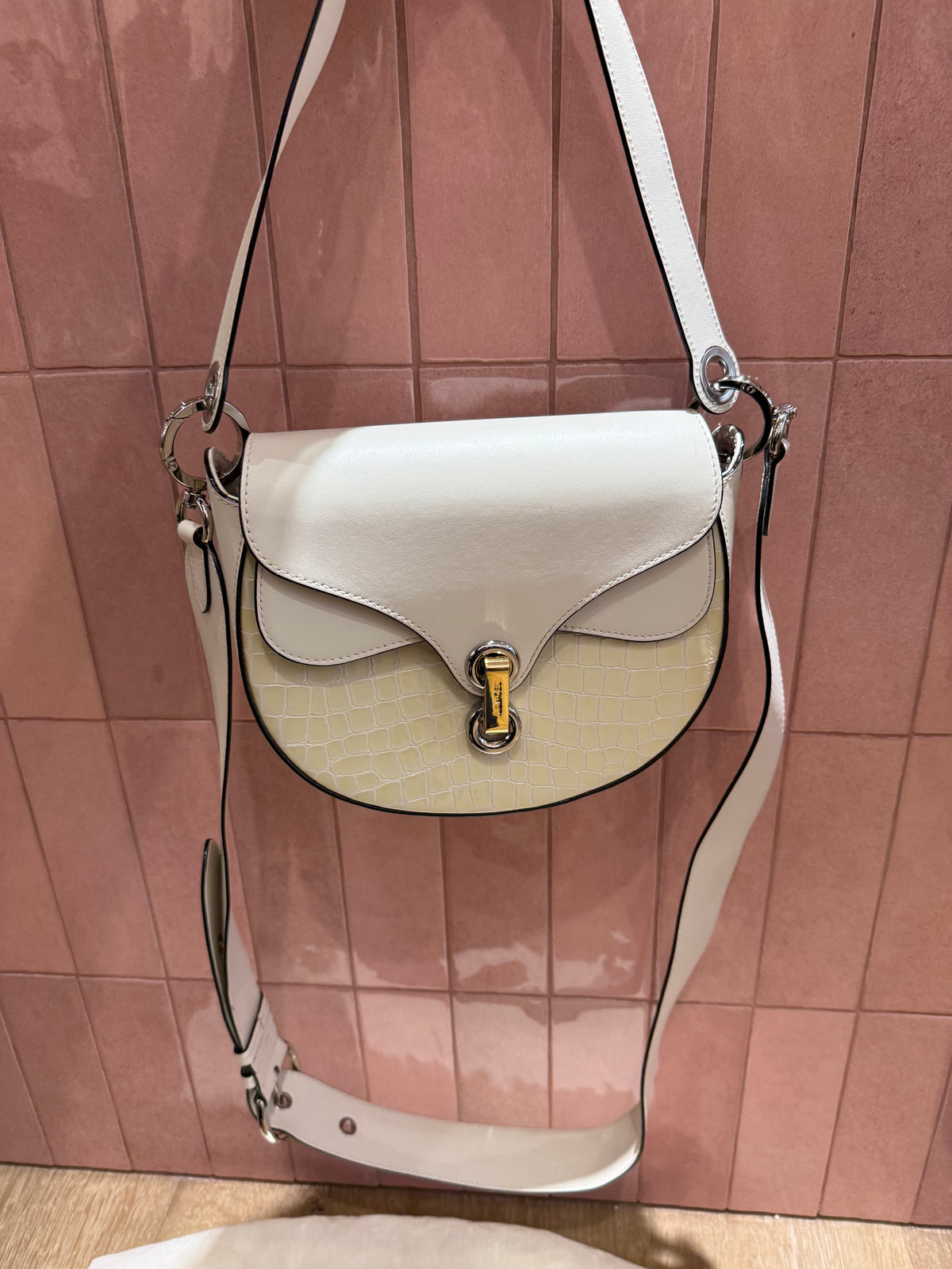 Sac blanc en cuir lancel
