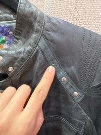 Veste courte en cuir Noire Hight T.40 28/09