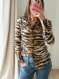 Chemise Dolce & Gabbana beige marron T.36