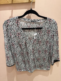IKKS - Blouse Blanc, noir et rouge - T.38