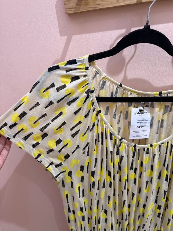 Robe jaune et beige T.L