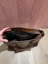 Sac marron croco Mac Douglas