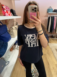T-shirt bleu col blanc manches courtes ba&sh T.XS/S 31/05