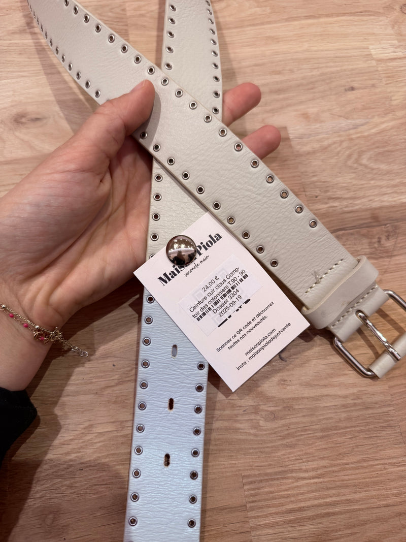 Ceinture cuir clous Comptoir des cotonniers T.90