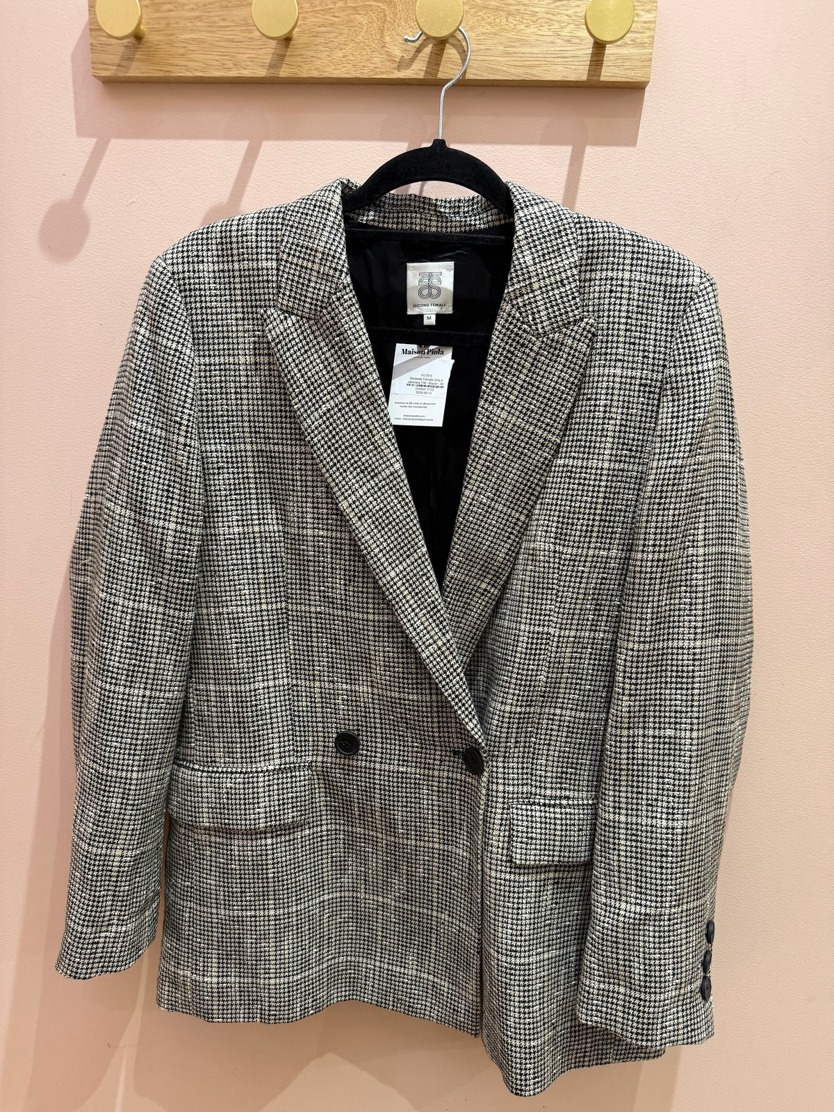 Seconde Female Gris à carreaux T.M - Blazer