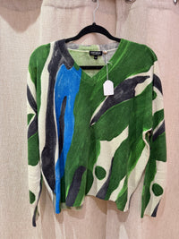 Pull vert 100 % cachemire - Esthème - T.L 10/09