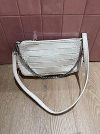 Lancaster sac blanc bandoulière cuir 14/06