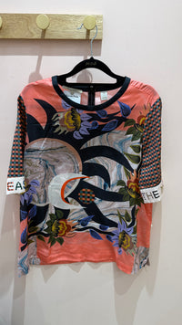 Maison Scotch Orange et bleu noir T.L - Blouse