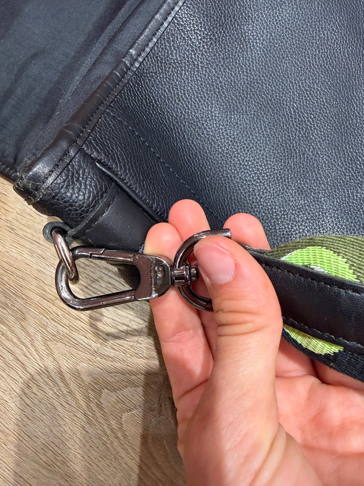 Sac Longchamp 08/08 cuir noir