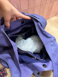 Caroll - sac violet en cuir - T.TU 16/10