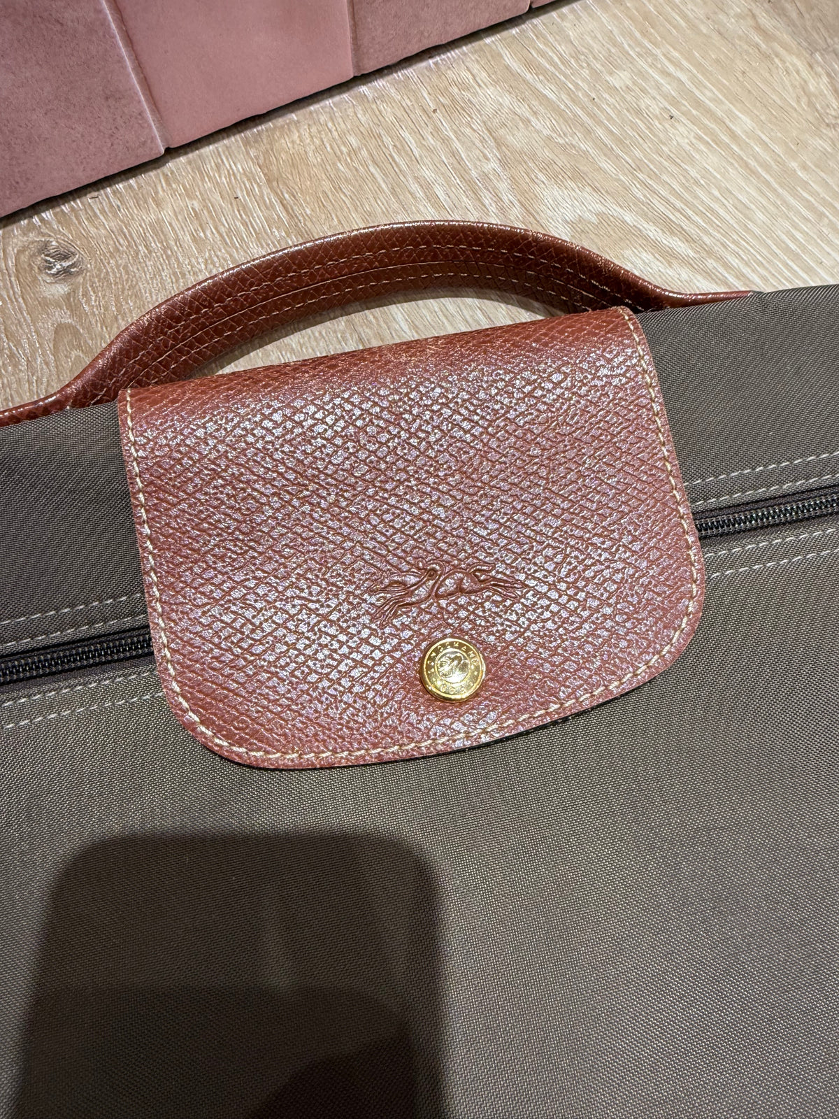 Pochette sacoche Longchamp kaki