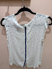 Débardeur Blanc et pois bleu marine Voodoo T.38
