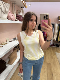Top jaune et blanc HOD T.36 01/07