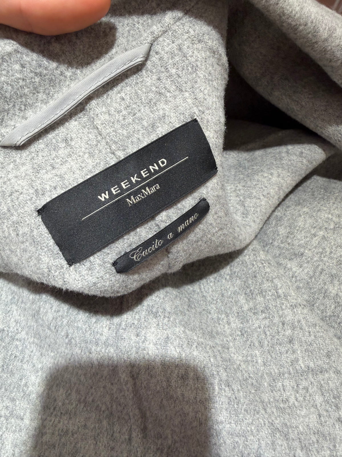 Max Mara Manteau gris T.38 90% laine 28/07