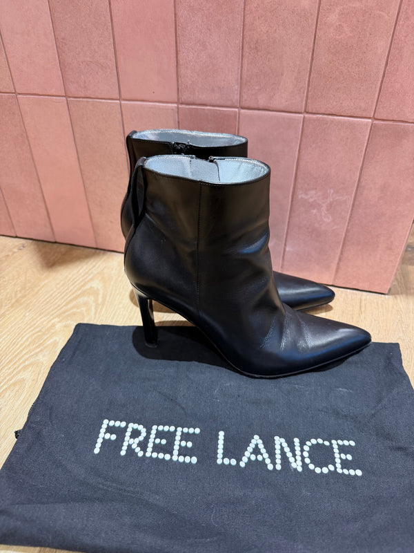 Bottines noires Free Lance, talons intérieur argenté - T.37 15/09