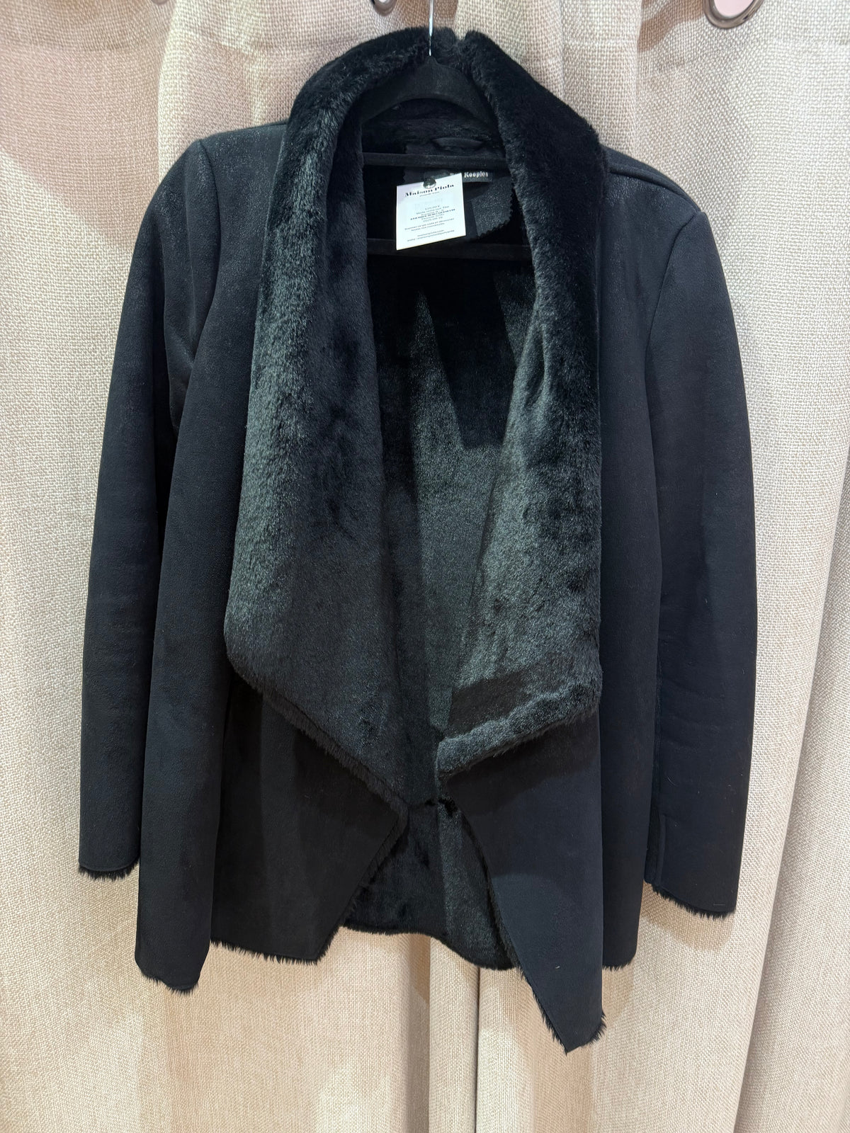 Veste noire cuir The Kooples S