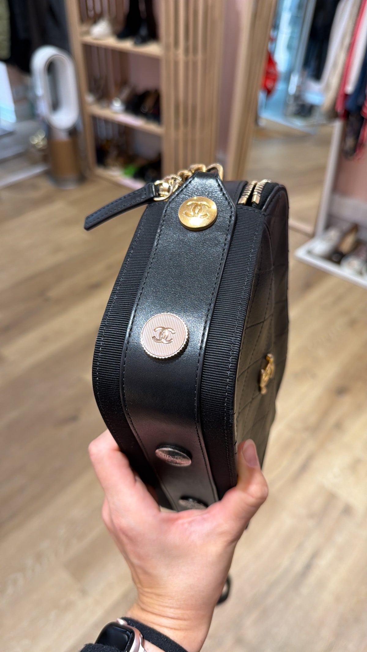 Sac caméra Chanel noir