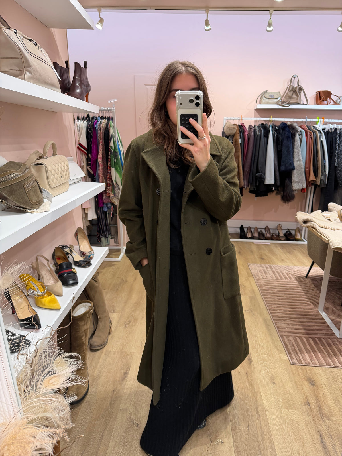 Manteau Claudie Pierlot laine cachemire T.L 23/09