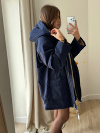 Manteau parka T.S/M bleu Laure max