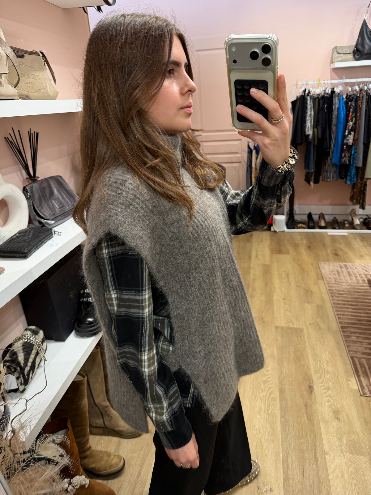 Pull gris sans manches Object T.L 16/10