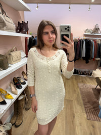 Robe longue en crochet beige Sézane T.36 21/09
