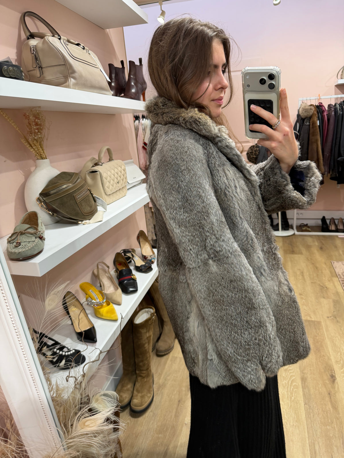 Manteau fourrure en lapin oakwood T.36 23/09