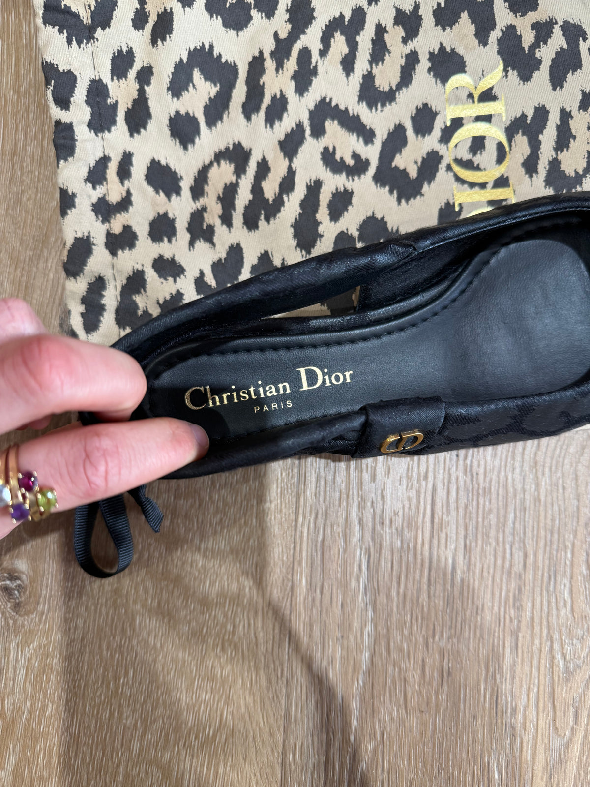 Ballerines mizza Christian Dior noir T.36