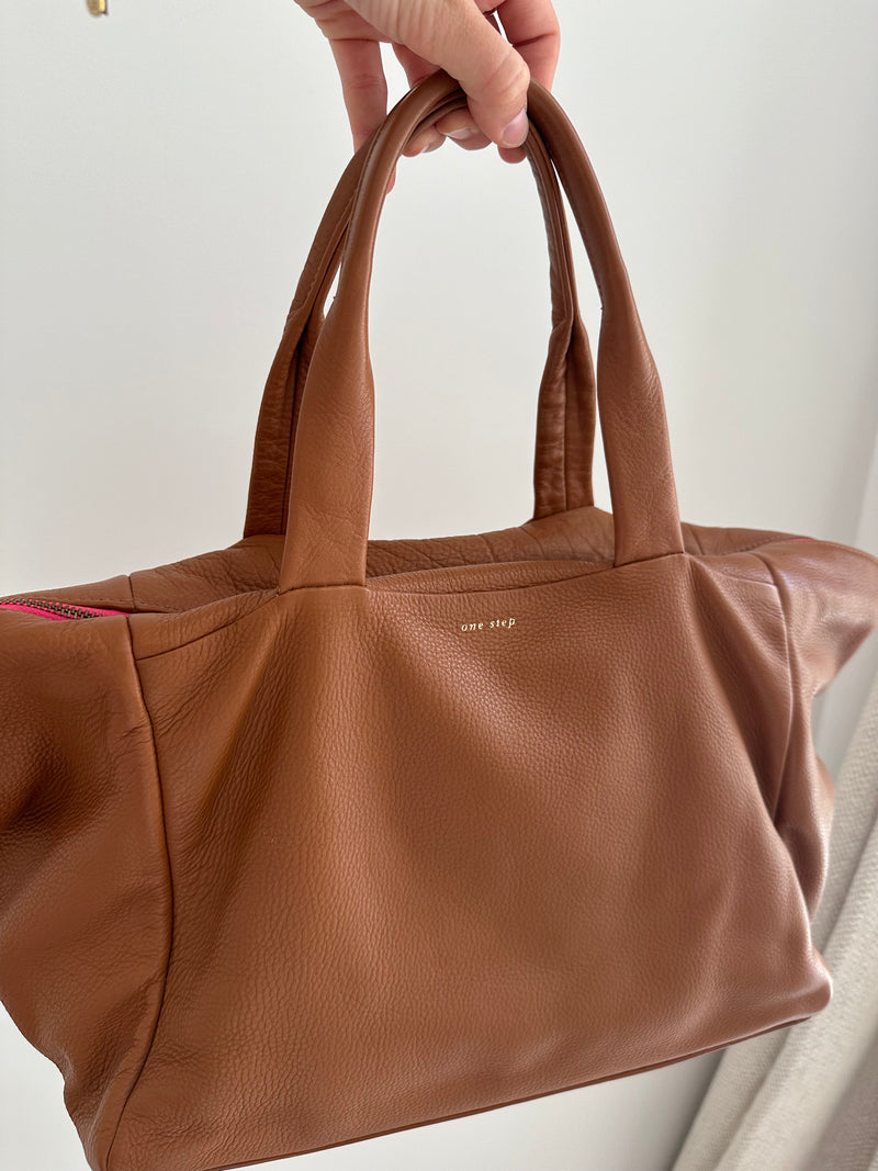 Sac One step camel cuir