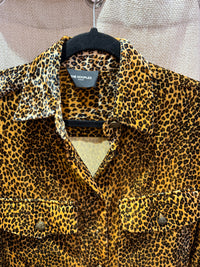 Robe chemise en velours marron motif léopard The Kooples T.S 20/09
