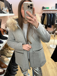 Manteau gris Maje taille 36