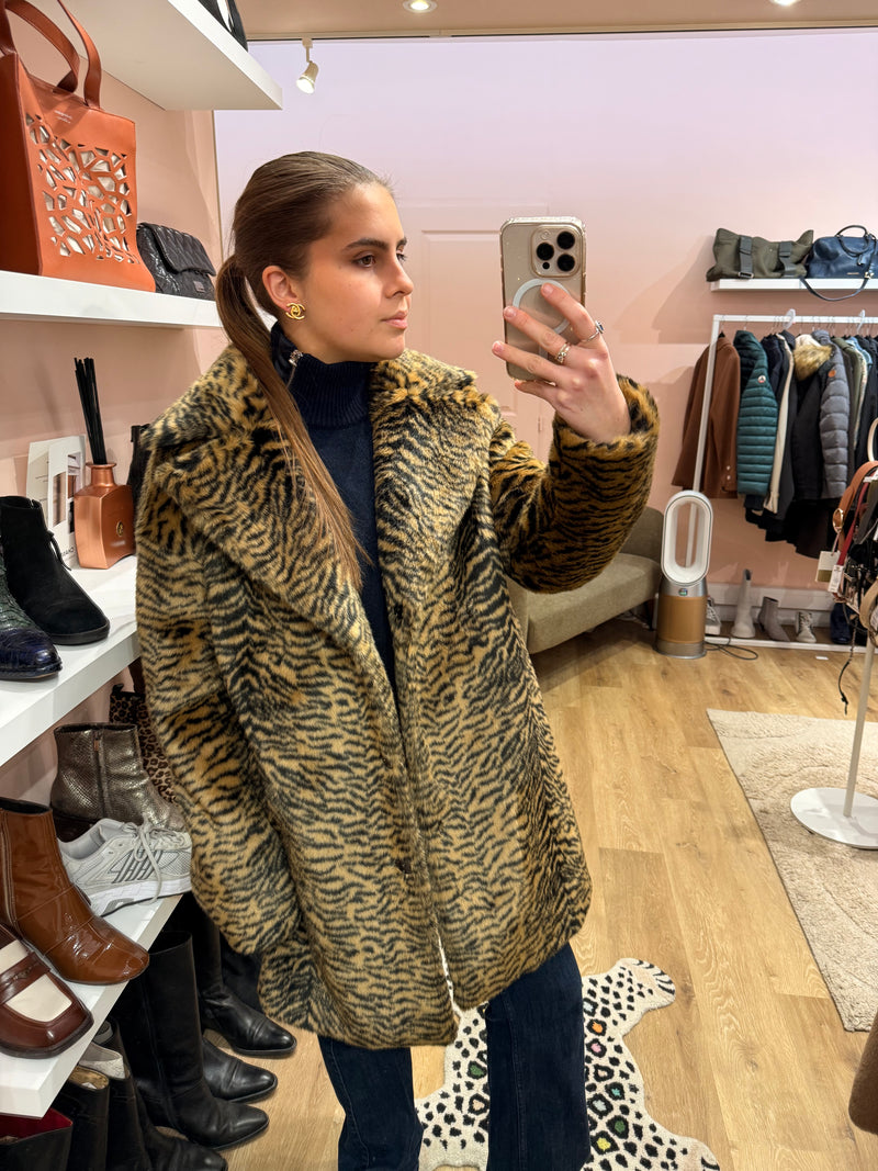 Manteau marron et noir ikks