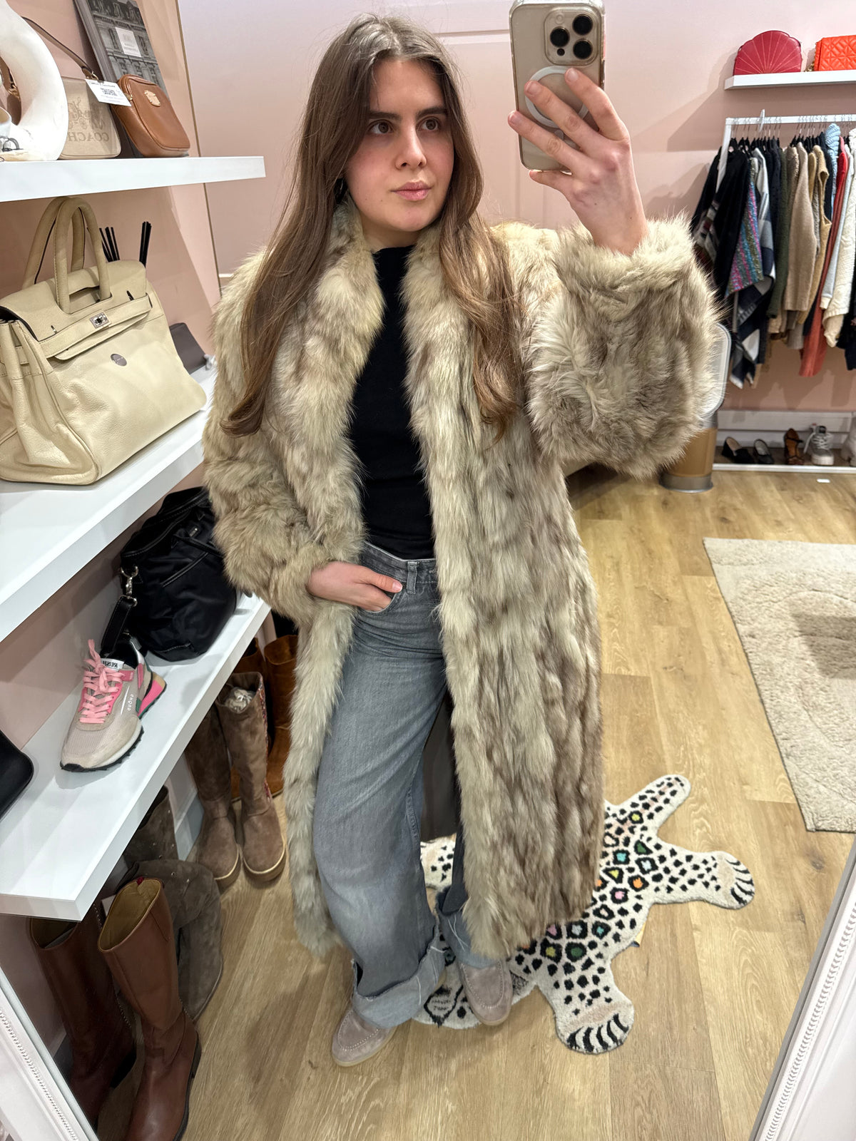 Manteau en renard taille S