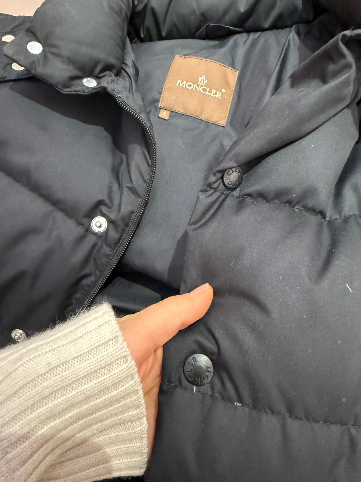 Doudoune moncler T.38/40 noire duvet