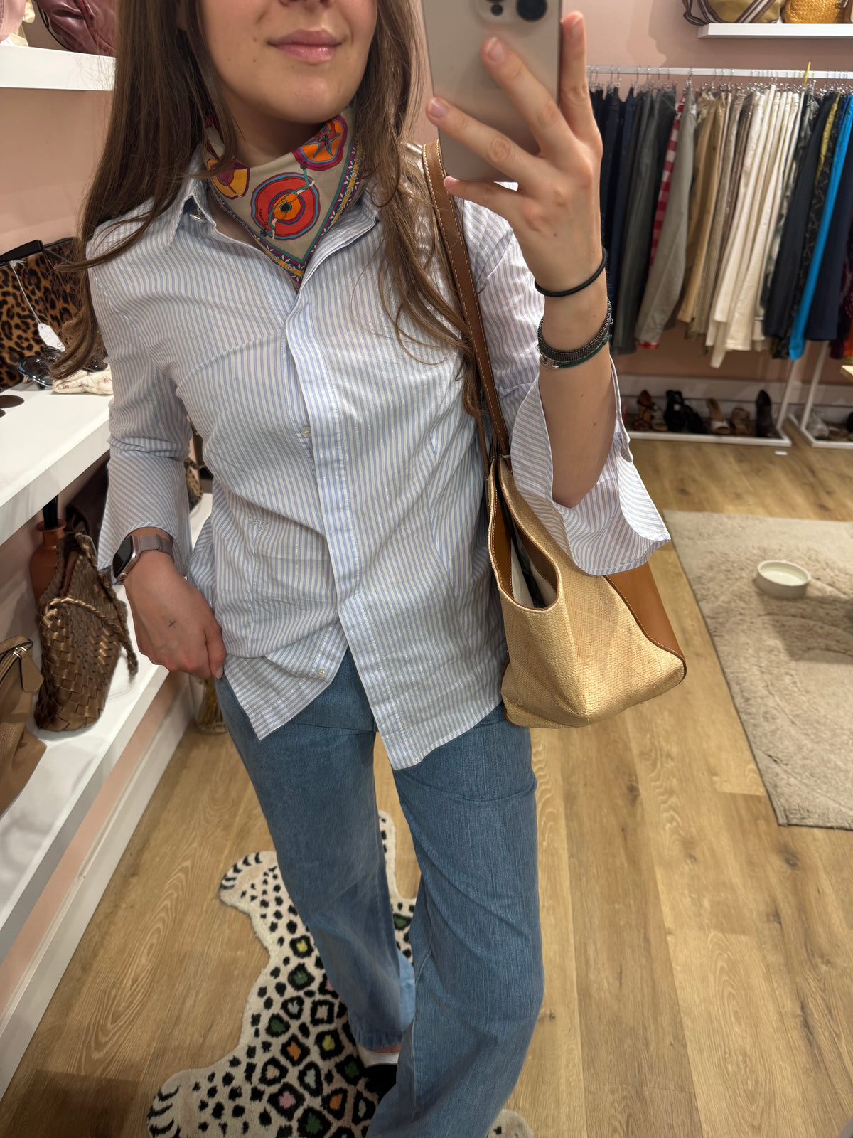Chemise bleu ciel rayures Liu Jo T.36 25/06