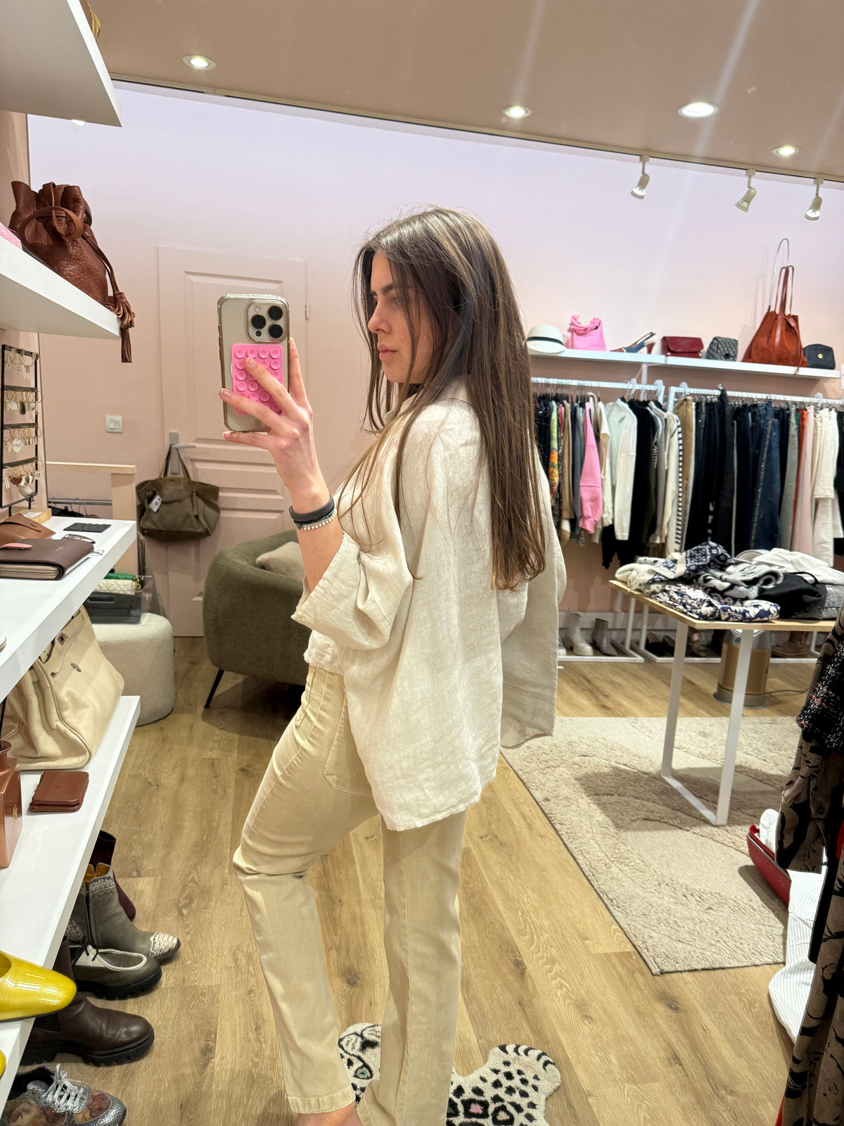 Chemise Margot Beige lin T.M