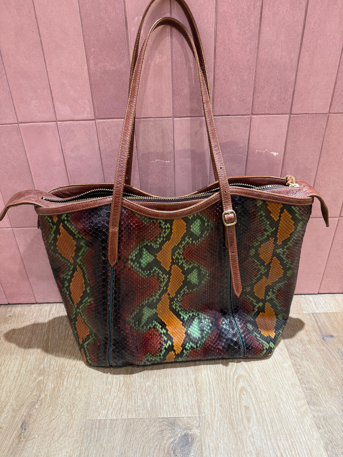 Sac Claris Virot Vert cuir 04/06