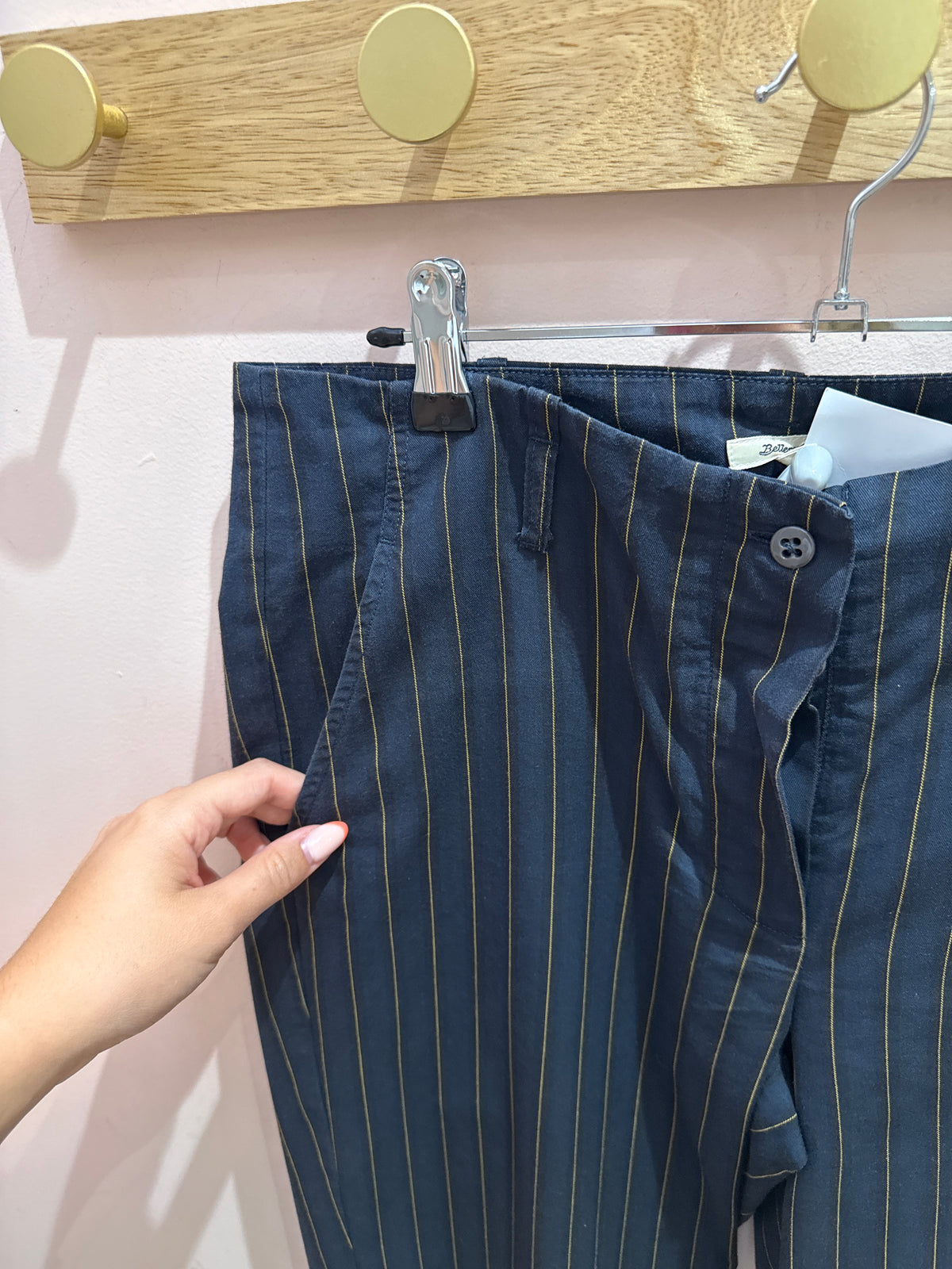 Pantalon Bellerose Bleu marine et jaune T.38