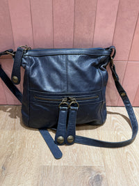 Sac bleu marine cuir Gérard Darel