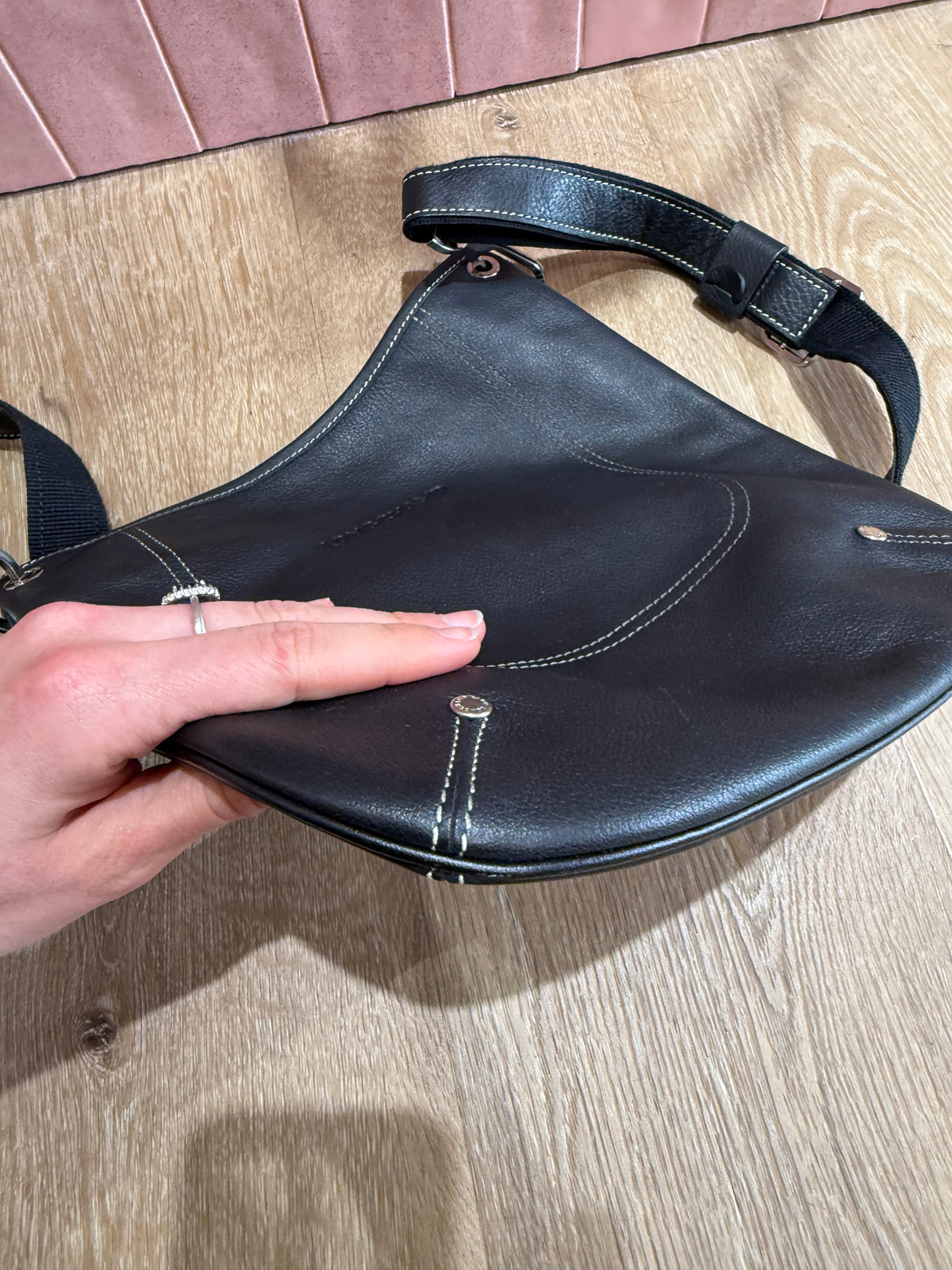 Sac Longchamp cuir noir