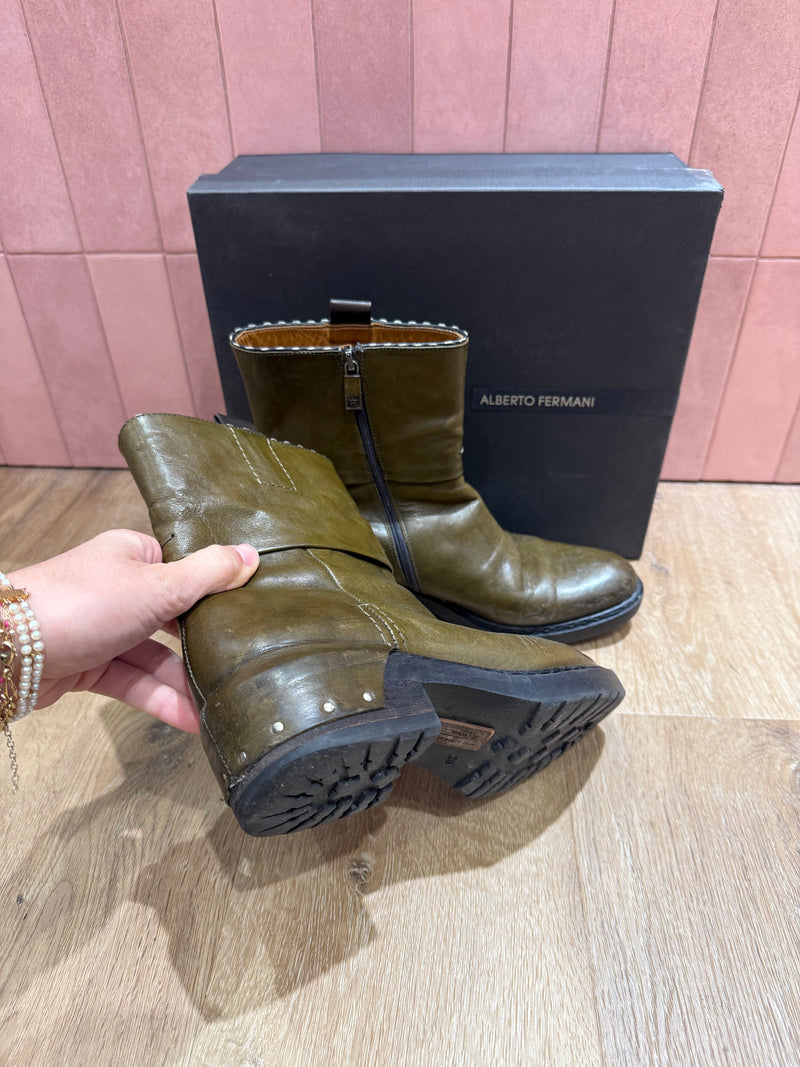 Bottines kaki Alberto Fermani T.38