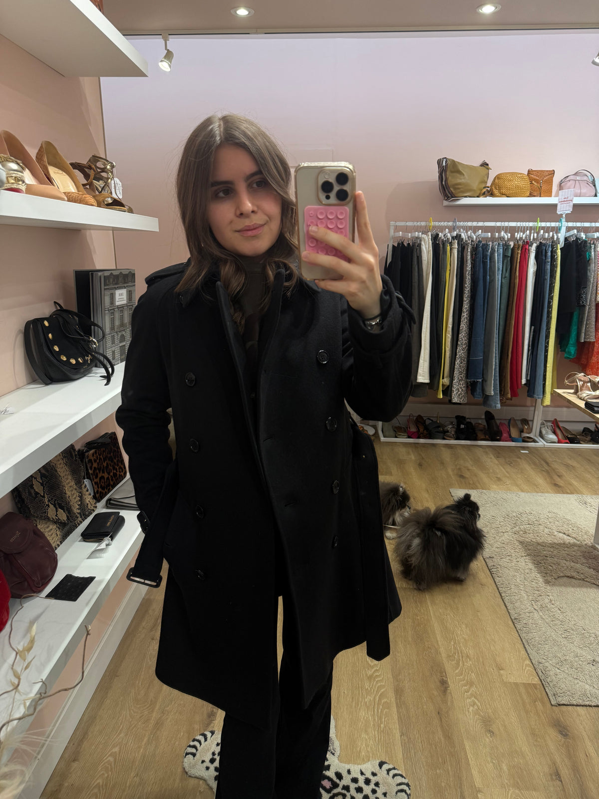 Burberry Manteau noir T.34 20/07
